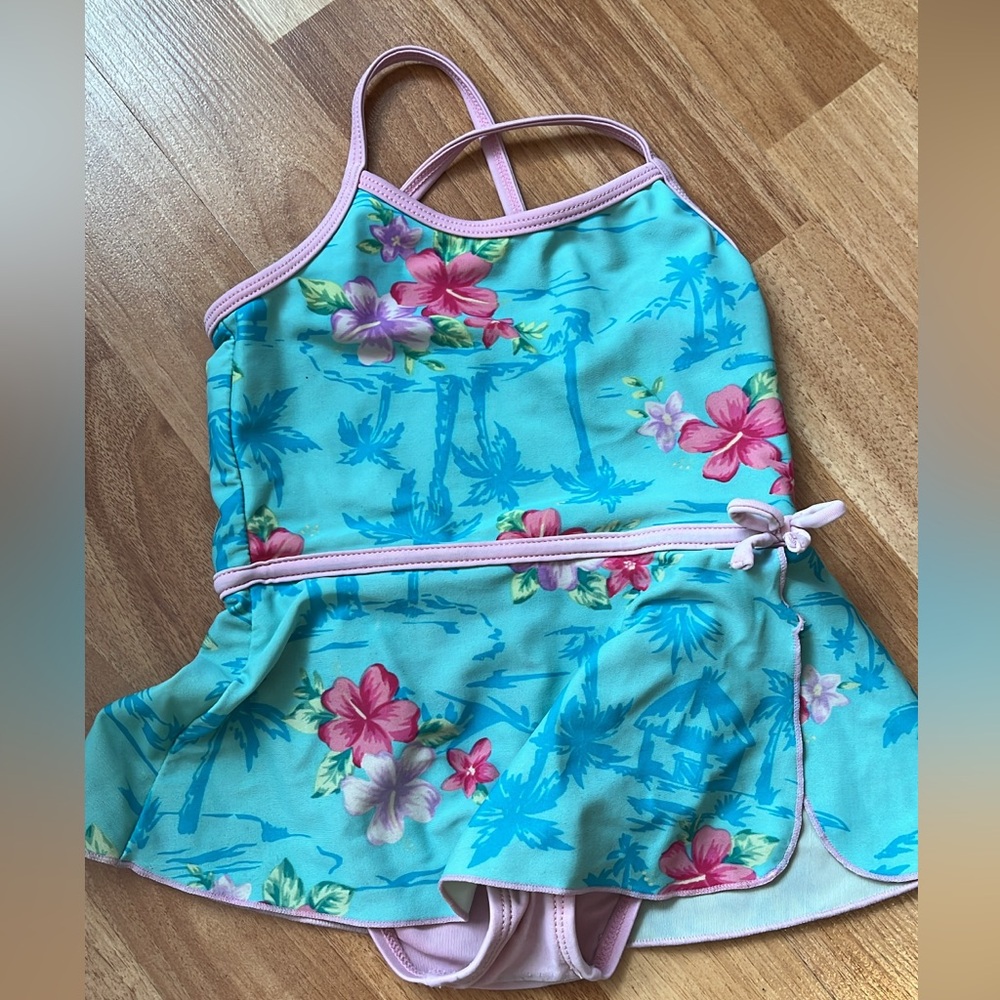 Floral Kids Swim Dress